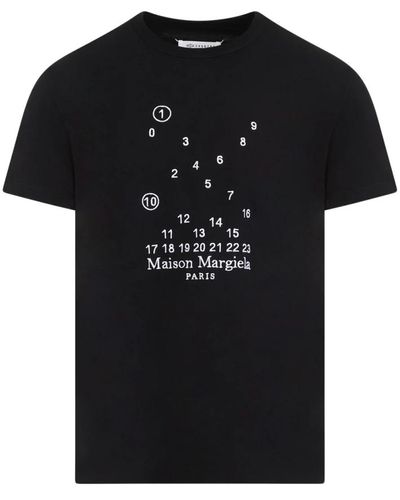 Maison Margiela Schwarzes numerisches logo t-shirt