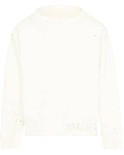 Maison Margiela Round-Neck Knitwear - White