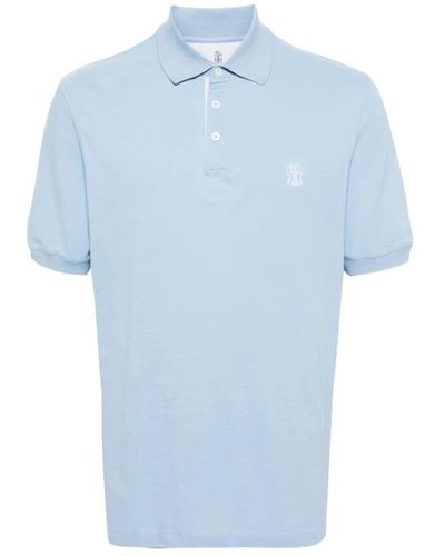 Brunello Cucinelli Polo Shirts - Blue