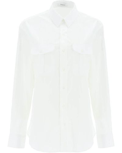 Wardrobe NYC Camicia oversize in popeline di cotone - Bianco