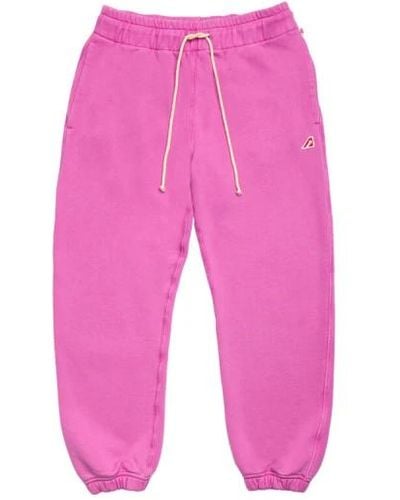 Autry Baumwoll-jersey-sweatpants mit kordelzug - Pink