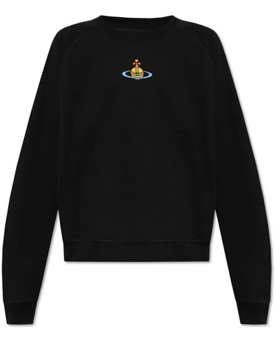 Vivienne Westwood Sweatshirt mit logo - Schwarz