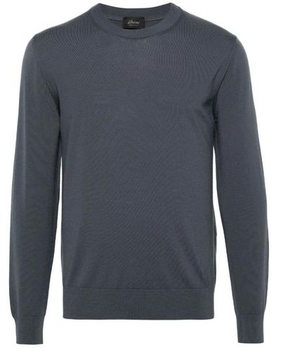 Brioni Serious maglione di lana grigio - Blu