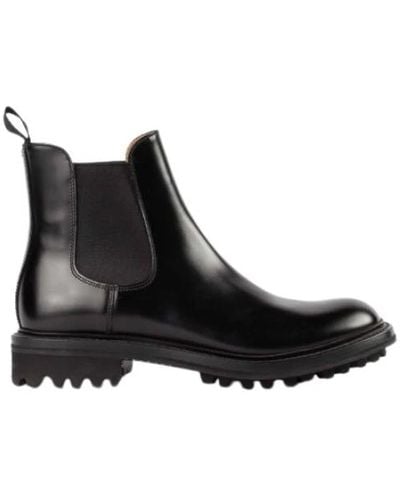Church's Genie boots in smooth black leather - Noir