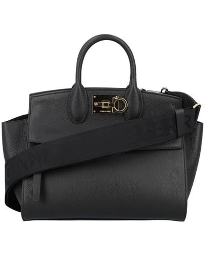 Ferragamo Shoulder Bags - Black