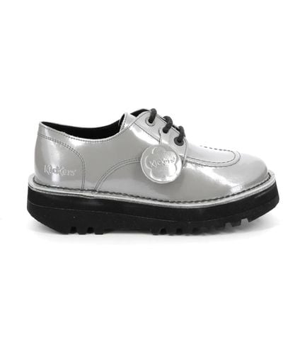 Kickers Shoes > flats > laced shoes - Gris