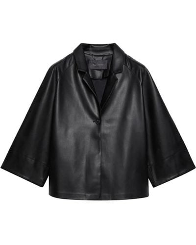 Elena Miro Jackets > leather jackets - Noir