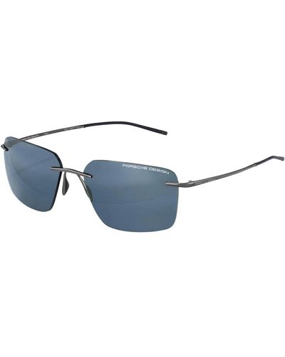 Porsche Design Ruthenium/grau blaue sonnenbrille