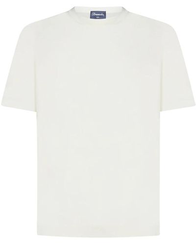 Drumohr Frosted kurzarm t-shirt - Weiß