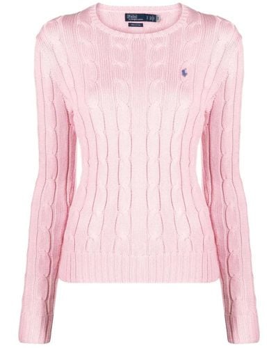 Ralph Lauren Elegante maglia girocollo per donne - Rosa