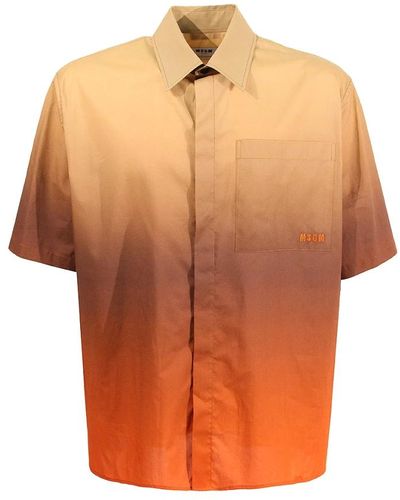 MSGM Short sleeve camicie - Arancione
