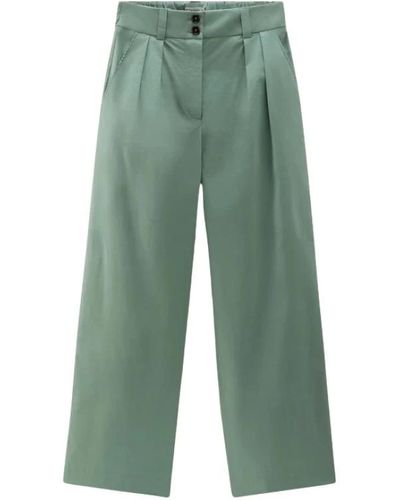 Woolrich Wide Trousers - Green