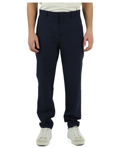 Armani Exchange Straight Trousers - Blue