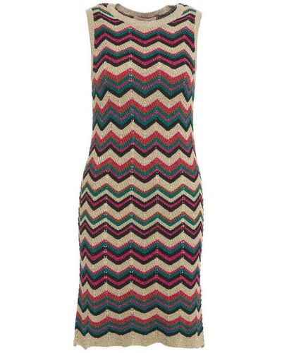 Kaos Knitted Dresses - Brown