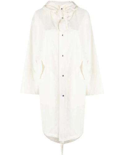Jil Sander Single-Breasted Coats - White