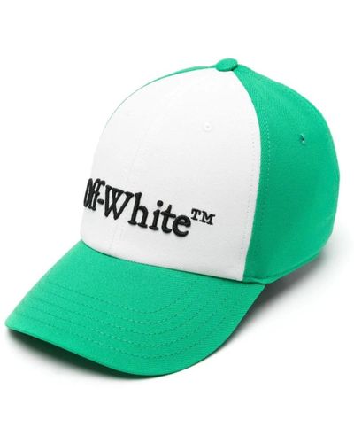 Off-White c/o Virgil Abloh Caps,grüne baseballkappe logo bestickt
