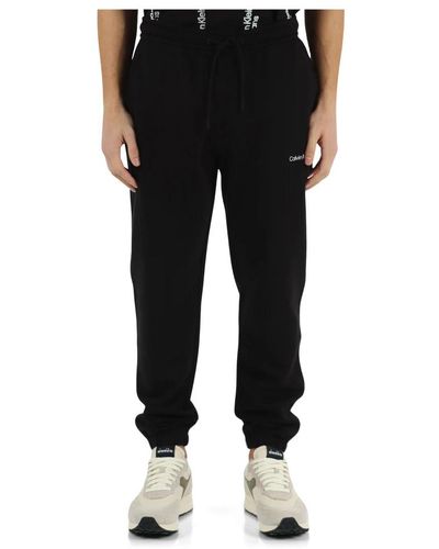 Calvin Klein Baumwoll-sweatpants mit logo - Schwarz