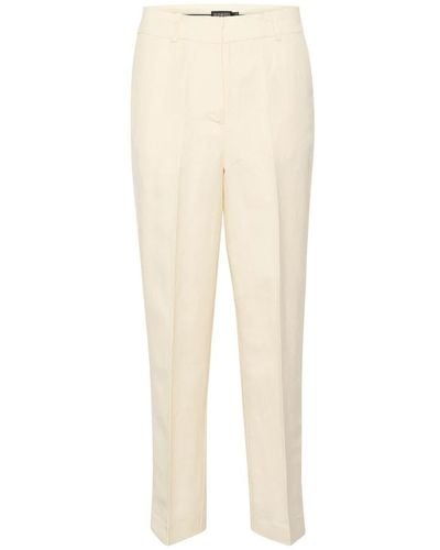 Soaked In Luxury Slim-Fit Trousers - Natural