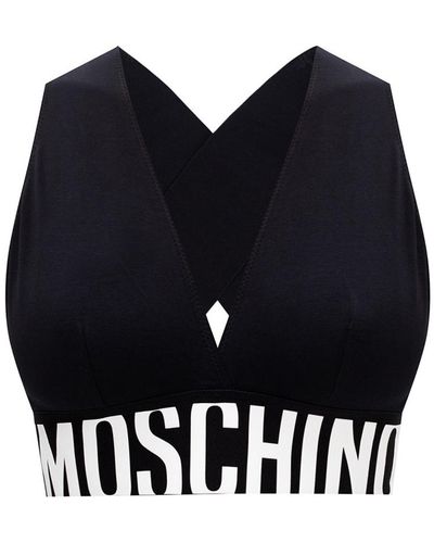 Moschino Sports bra top with logo - Nero