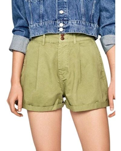 Pepe Jeans Chinos style shorts mit doppelknopfverschluss - Grün