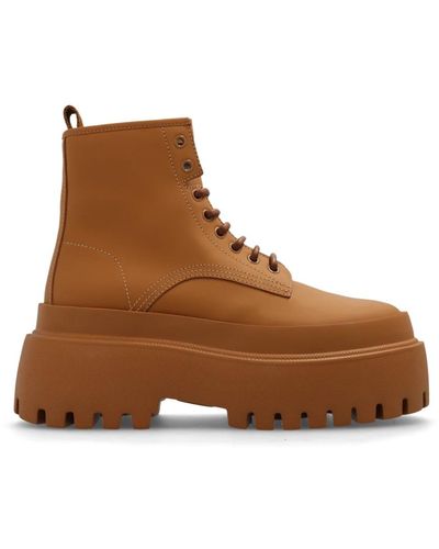 Dolce & Gabbana Lace-Up Boots - Brown