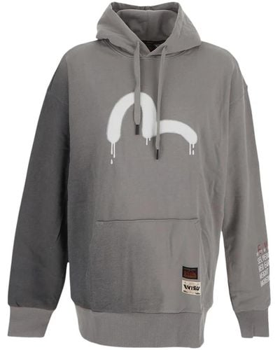 Evisu Bi-toned logo hoodie - Grau