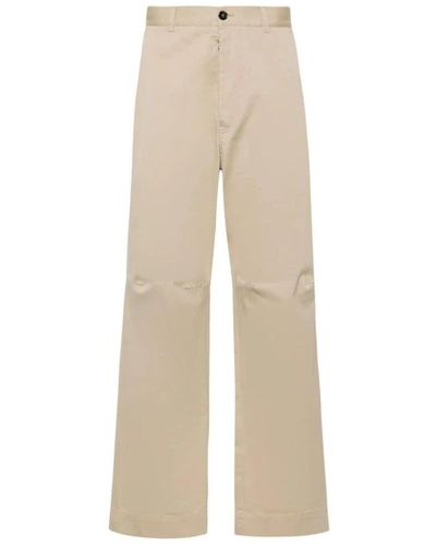 MM6 by Maison Martin Margiela Straight Trouser - Natural