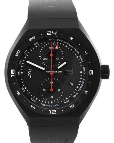 Porsche Design Watch - Uomo - 6030.6.01.007.05.2 - Monobloc Actuator 24h-Chronotimer Black & Rubber Porsche - Schwarz