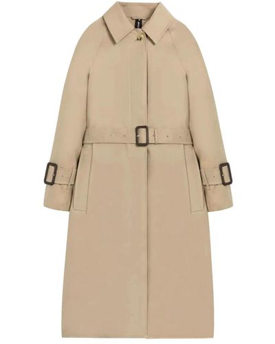 Mackintosh Retro plaid trench coat - Natur