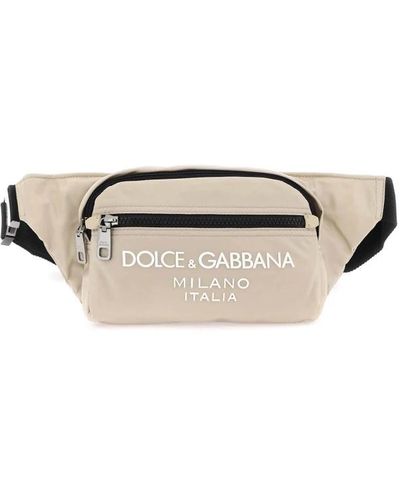 Dolce & Gabbana Borsello beltpack in nylon con logo - Metallizzato