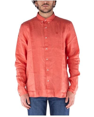 Timberland Camicia in lino - Rosso
