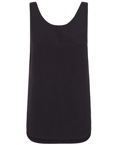 Cortana Sleeveless Tops - Black