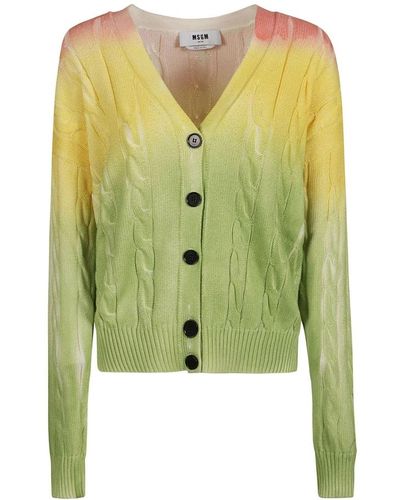MSGM Gemütlicher strick cardigan pullover - Grün