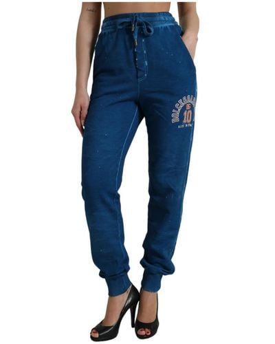 Dolce & Gabbana Trousers > sweatpants - Bleu