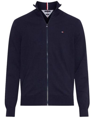 Tommy Hilfiger Cardigan full zip classico - Blu