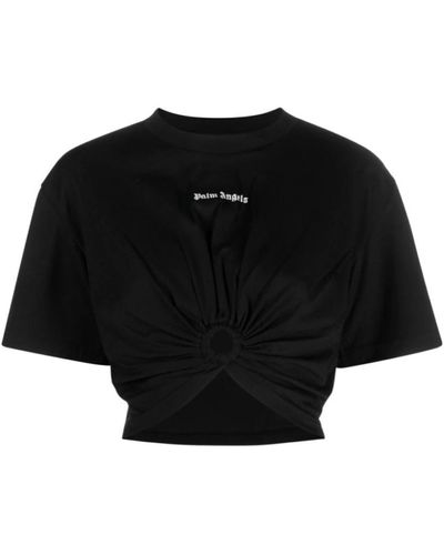 Palm Angels E T-Shirts und Polos mit Ring und Rüschen - Schwarz