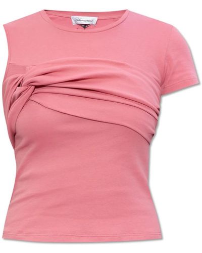 Blumarine Camiseta drapeada - Rosa