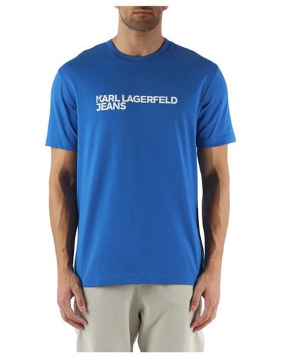 Karl Lagerfeld Bio-baumwolle regular fit t-shirt - Blau