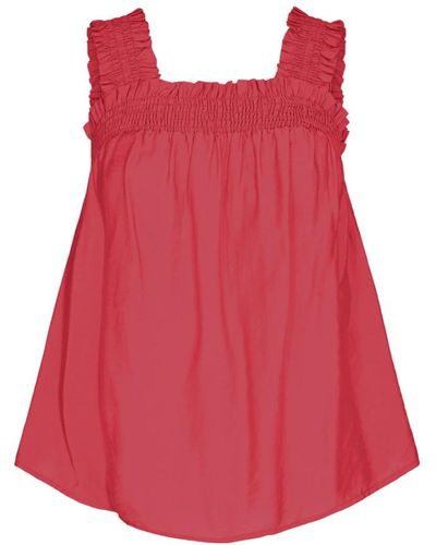 co'couture Sleeveless Tops - Red