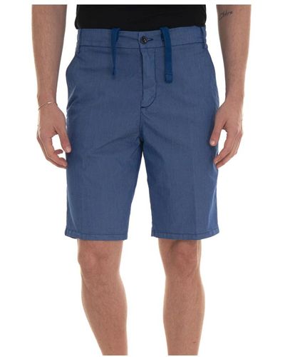 Harmont & Blaine Bermuda in cotone jogging style shorts - Blu
