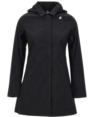 K-Way Classica giacca nera antipioggia per donne - Nero