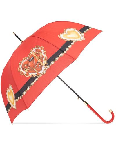 Moschino Regenschirm mit logo - Rot