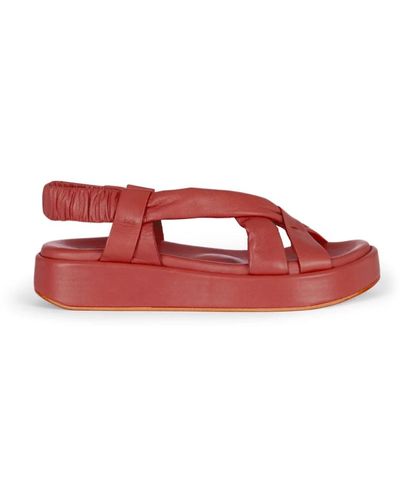 Cortana Shoes > sandals > flat sandals - Rouge