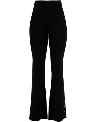 Not Shy Wide Trousers - Black