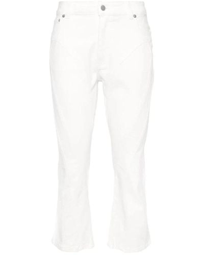 Mugler Cropped Trousers - White