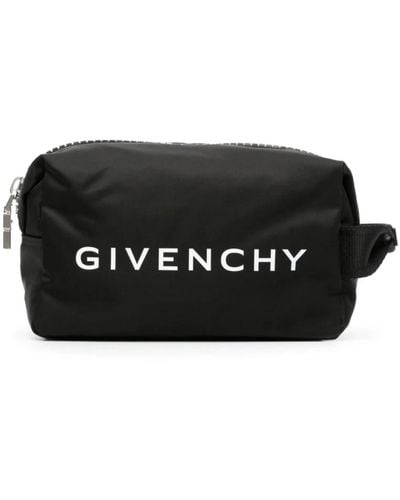 Givenchy Schwarze g-zip logo waschtasche