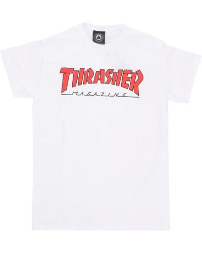 Thrasher Outline tee - streetwear kollektion - Weiß