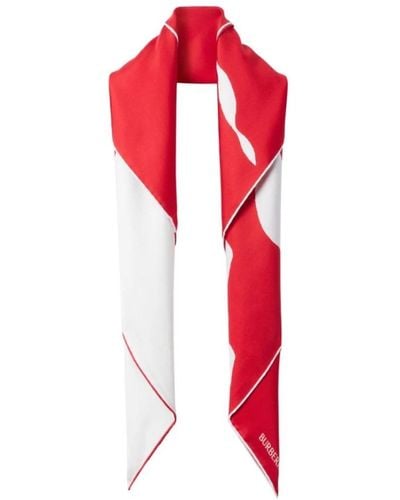 Burberry Silky Scarves - Red