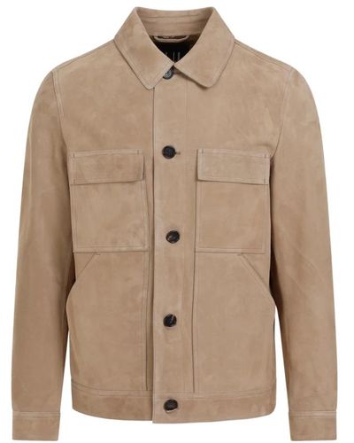 Dunhill Suede tailored jacket - Neutro