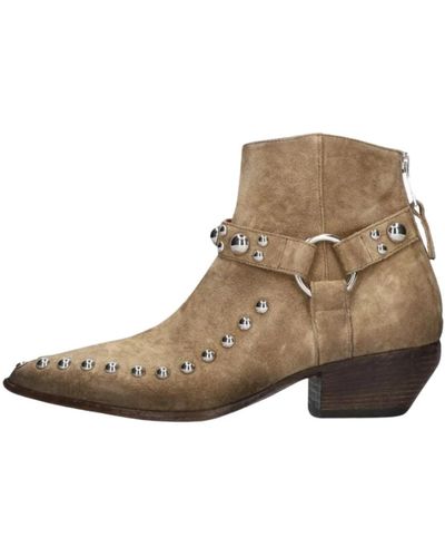 Elena Iachi Western accent ankle boots - Braun